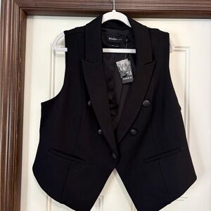 Torrid Double-Breasted Black Vest